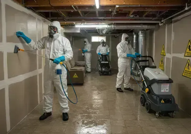 Basement Moisture Removal and Structural Drying process in Union Park, FL